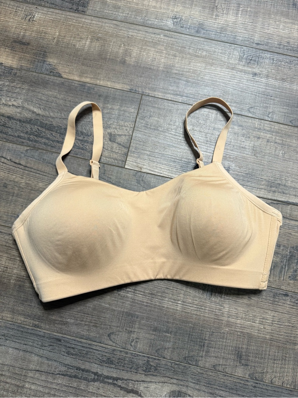 Knix Seamless Nude Beige Wireless Bra with Light Support Women's Size M+